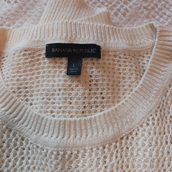 Banana Republic Sweaters - Banana Republic Ecru Linen Tunic Sweater